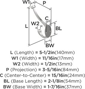 Double Prong Decorative Wall <b>Hooks</b> Champagne Bronze <b>Hook</b> for <b>Coats</b> Hats Backpacks Bags Bathroom Bedroom & Office - Product Image 6