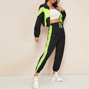 Conjunto de 2 Piezas de Chaqueta y Pantalones Cortavientos Personalizados Ligeros para Mujer, Chaqueta y Pantalones Cortavientos Personalizados al por Mayor - Product Image 3