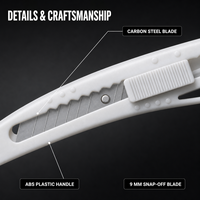 Cutter utilitaire à lame cassable 9 mm ZY-102, lame rétractable en acier au carbone, manche ABS, couleur personnalisée pour fournitures de bureau