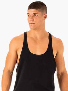OEM Logo personnalisé hommes noir décontracté 100% coton solide Gym Active gilet haute qualité ample Streetwear sans manches Stinger pour hommes - Product Image 6