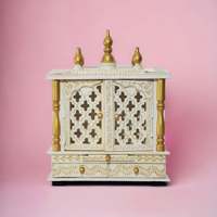 Temple en bois blanc à suspendre au mur, design unique, pour la décoration de la maison, de l'hôtel et du bureau, provenant d'Inde