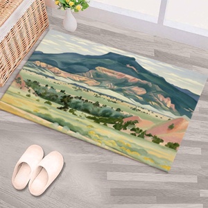 Nature Landscape Printed <b>Rug</b> - Georgia O'Keeffe Inspired Famous <b>Rug</b>,Luxury Velvet <b>Rug</b> - Product Image 4
