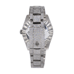 Montre de luxe Moissanite pour hommes Full Diamond Shine Iced Out Montre en acier inoxydable étanche construite pour la rue et le club - Product Image 4