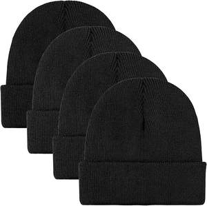 Ropa informal unisex, gran oferta, gorros de punto de lana personalizados, gorros holgados con etiqueta personalizada - Product Image 1