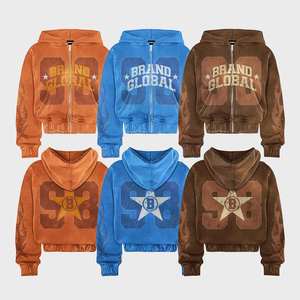 Sudadera con capucha de moda de material de algodón de marca propia de estilo personalizado OEM/ODM para Sudadera con capucha regular de fitness deportiva unisex - Product Image 1