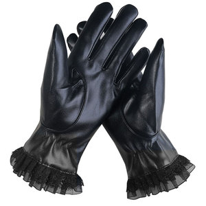 Gants en cuir véritable classiques pour femmes, hiver, automne, écran tactile, 100% peau de mouton, pour les déplacements quotidiens - Product Image 1