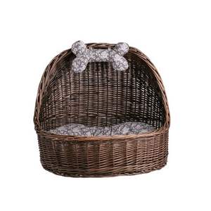 Small Round Wicker Arrow Pet House Summer-Use Dog and Cat Cave with <b>Roof</b> Animal Warehouse <b>Basket</b> for Sleep - Product Image 5