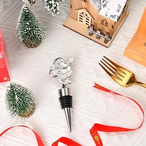Santa Claus Alloy <b>Wine</b> Bottle Stopper for Christmas Winter & Holiday Decor for Wedding & Party Supply - Product Image 3