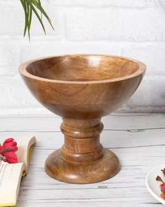 Nouveau produit chaud de qualité supérieure décoration en bois pilier Type bol bois personnalisé pour servir des aliments et des collations - Product Image 1