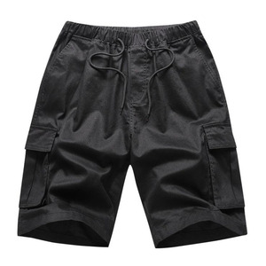 Shorts vintage délavés écologiques et respirants pour hommes, avec poches avant texturées, style streetwear, décontractés d'été, à taille élastique - Product Image 1