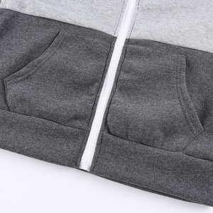 Roliyen Men's Fleece Lined Sweatshirt <b>Hoodie</b> Casual Long Sleeve <b>Thin</b> Zip Contrast Hood Winter Anti-Wrinkle Breathable Quick Dry - Product Image 3