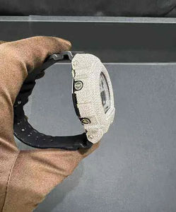 Montre pour homme en acier inoxydable avec bracelet en cristal de saphir Moissanite VVS, mouvement automatique ETA, style antique de luxe - Product Image 4