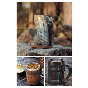 Mug en corne de buffle naturelle de qualité supérieure, artisanal, en agate, pour boire du vin ou de la bière - Product Image 4