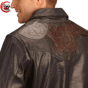 เบลเซอร์หนังแกะแท้ทรงสลิมฟิตลำลองสำหรับผู้ชาย100% ปกคอวีด้านหน้าปรับแต่งได้อย่างเต็มที่ - Product Image 5