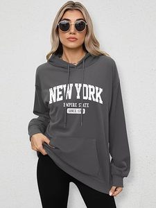 Sudadera de Alta Calidad para Mujer, Talla Grande, Manga Larga, Otoño/Invierno, con Capucha, Forro Polar, Logotipo Personalizado, Bolsillo con Diseño Gráfico, ODM - Product Image 3