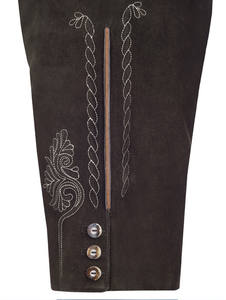 กางเกงขาสั้นเอวสูงสำหรับผู้ชายกางเกงขาสั้นแบบ lederhosen ทนทานทำจากหนังน้ำหนักเบาสไตล์ลำลองผลิตตามสั่ง - Product Image 3