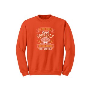 Sweat-shirt en mélange de coton avec des thèmes de bouddha imprimés Style décontracté 12 options de couleur 260-280 Placement de conception personnalisable GSM lourd - Product Image 1