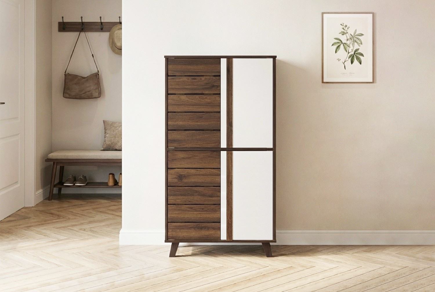 Columbia Walnut + White