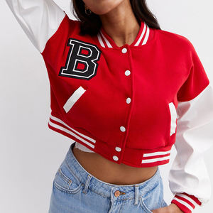 Pas cher prix confortable chaud Varisty manteau 2024 laine femmes hiver culture varsity veste pour les femmes - Product Image 5