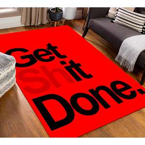 Tapis « Get Shit Done », Tapis imprimé, Tendance, Motivationnel, Bureau, Inspirant, Tapis en chenille - Product Image 3