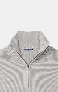 Pull en coton chaud d'hiver à col zippé mi-haut de style nouveau, tricoté, vêtement en laine pour hommes d'Europe et d'Amérique - Product Image 2