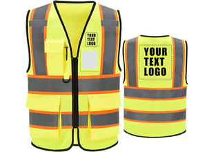 Gilet de sécurité OEM avec couleurs vives et bande LED en option, adapté sur mesure pour un confort et une visibilité toute la journée - Product Image 5