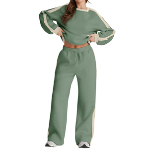 Venta al por mayor chándales para mujer ropa de calle transpirable impresión personalizada manga larga chándal único para mujer - Product Image 2