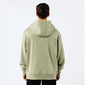 เสื้อฮู้ดสวมหัวสำหรับผู้ชายผ้าฝ้ายโอเวอร์ไซส์100% เป็นมิตรกับสิ่งแวดล้อมผ้าฟลีซ370GSM ออกแบบโลโก้ได้ตามต้องการ - Product Image 4