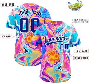 Camiseta de béisbol transpirable de ajuste personalizado con suministro directo de fábrica OEM, camisetas técnicas impresas para equipos de clubes y eventos atléticos - Product Image 2