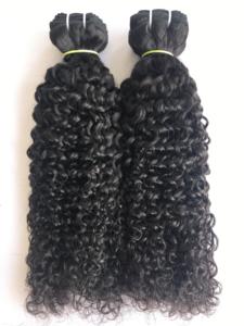 Remy-máquina rizada de doble trama, extensiones de cabello humano brasileño, indio, sin procesar, de 20 pulgadas - Product Image 4