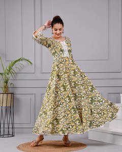 Vestido Amarillo Hari Tara de Algodón para Mujer, Cómodo para Uso Diario y Casual al Mejor Precio - Product Image 6