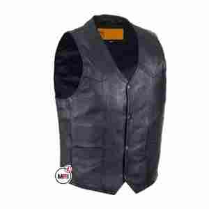 Top Quality Genuine Leather Biker Motorcycle Leather Vest Made With Premium Genuine Leather <b>Waistcoat</b> <b>Men's</b> Motorcycle Vest - Product Image 4