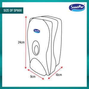 Distributeur de savon liquide manuel mural Scent Pur SP800 en plastique ABS 800 ml, offre spéciale, garantie 1 an - Product Image 2