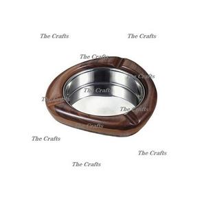 Plateau à tabac en bois et en acier inoxydable pour accessoires pour fumeurs Porte-cendres pour fumer de forme ronde à un prix acceptable - Product Image 1