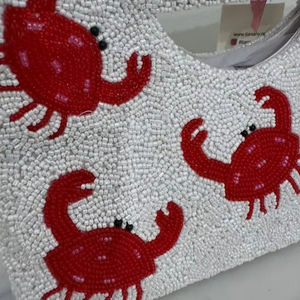 กระเป๋าคลัทช์งานปาร์ตี้ของผู้หญิงหรูหรางานออกแบบทำมือปักเลื่อมแวววาวกระเป๋าโซ่กระดุมติดลูกปัด - Product Image 1