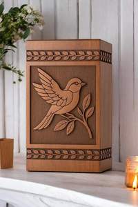 Wooden Urn <b>for</b> Human <b>Ashes</b> Hand Crafted Wooden Urn <b>Box</b> <b>for</b> Dogs Cats <b>Ashes</b> Handmade With Three Different Sizes - Product Image 3