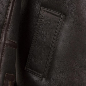 Chaqueta de piel de cuero de alta calidad para hombre, chaqueta de cuero para motocicleta, chaqueta de bombardero de cuero genuino para hombre - Product Image 5