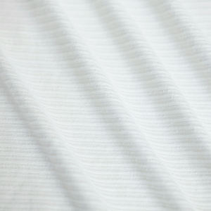 Custom Soft Touch 165gsm 95% Polyester 5% Spandex <b>Knitted</b> Stripe Micro Brushed Stretch <b>Rib</b> Fabric - Product Image 3