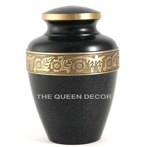 Urnes de crémation métalliques noires modernes Urnes dorées exigeantes pour adultes Meilleure vente créative fabriquée à la main - Product Image 6