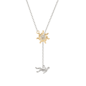 Jeulia Icarus Myth Adjustable Pave Halo Sun Lariat Necklace with Zircon - Product Image 1