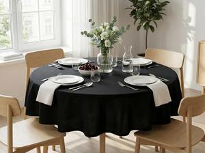 Mantel Redondo de Tela de Pato Resistente al Agua y a las Manchas - Product Image 4