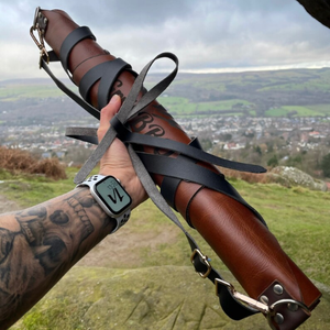 Personalized Brown Leather Workwear Handmade Full Grain <b>Cooking</b> Workshop <b>Apron</b> with Pocket Custom Barber BBQ Grill Gift for Him - Product Image 6