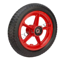 Pneus EVA de 12 pouces, longueur du moyeu 55 mm, pneus neufs, durables et résistants pour vélos pour enfants en noir de EMCO