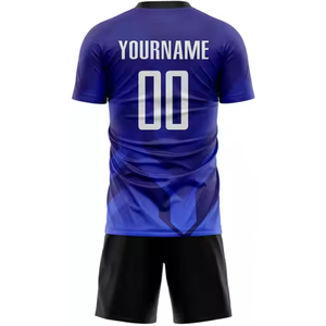 Conjuntos de Camisetas y Pantalones Cortos de Fútbol Sublimados Personalizados al por Mayor para Adultos - 100% Poliéster Elástico de Secado Rápido Antibacteriano - Product Image 3