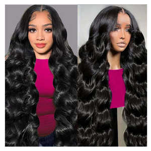 Fournisseur de perruques en cheveux humains naturels de haute qualité en gros, perruque ondulée sans colle 13x4 avec dentelle frontale, perruque en cheveux vierges bruts alignés - Product Image 1