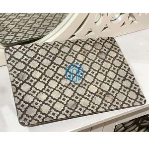 Plateau décoratif rectangulaire en nacre, meilleur choix, fait à la main, plateau de présentation en coquillage pour bijoux, clés, organisation de table à domicile - Product Image 5