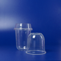 Gobelets en plastique jetables transparents de 16 oz avec couvercles et pailles Design à paroi unique pour café glacé et boissons à emporter