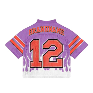 Camiseta de jugador de fútbol americano con diseño personalizado, ropa deportiva de malla de poliéster sublimada Retro Para jugadores de club - Product Image 4