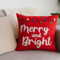 Funda de Almohada Moderna de Alta Calidad, Funda de Cojín de Algodón y Lino, Decoración Navideña para el Hogar, Decoración Festiva
