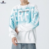 Sudadera de Forro Polar de Alta Calidad para Invierno, de Dos Tonos, Manga Larga, Cuello Redondo, Talla Grande, con Logotipo Bordado Personalizado, Deportiva para Hombre